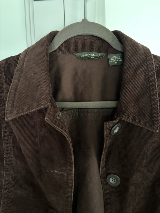 Vintage Eddie Bauer Brown Corduroy Button-Up Jacket - Picture 3 of 3